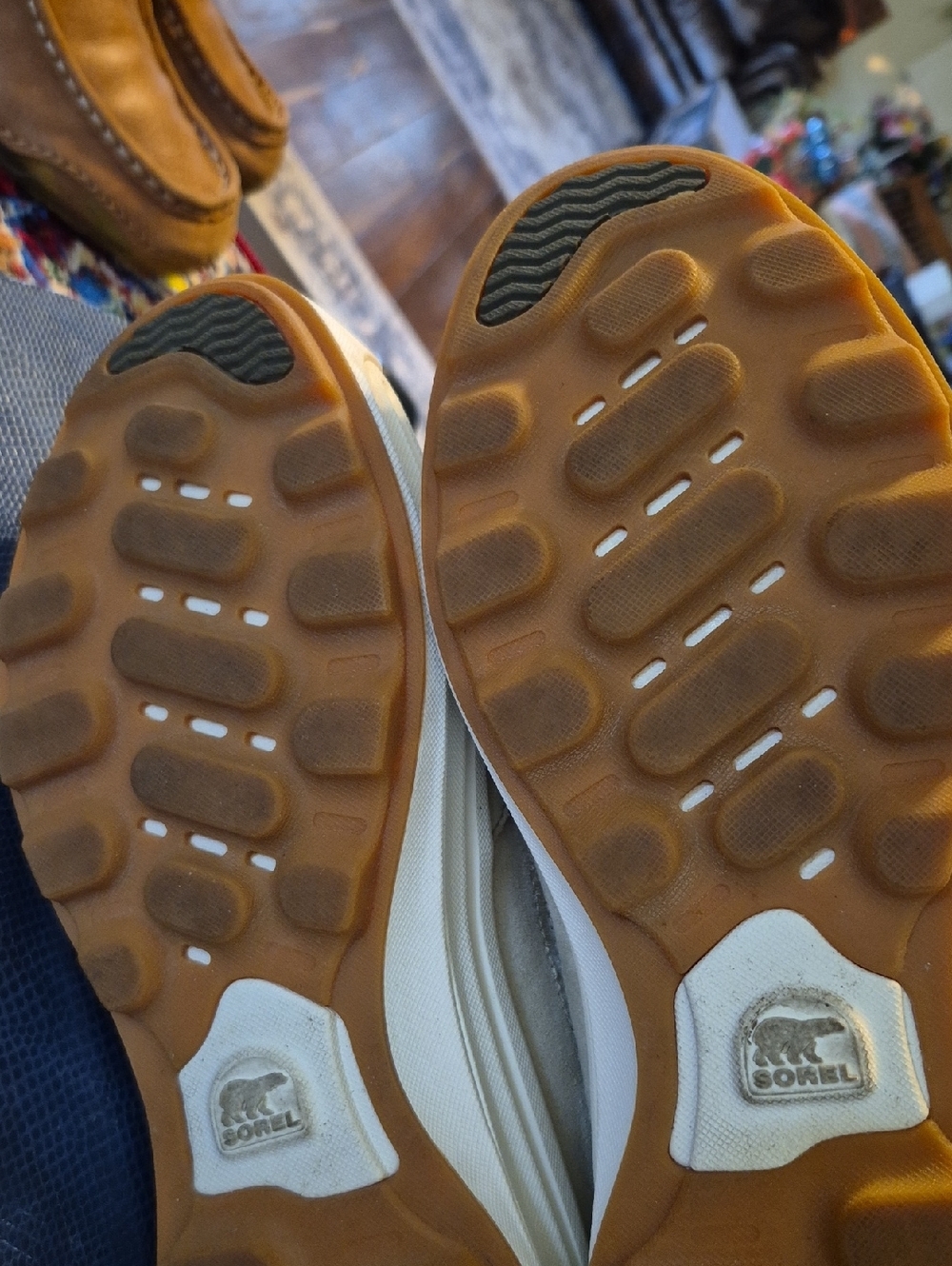 Sorel "Ona"Beige Tan &pink Casual Hiker Sneakers Womens Sz.11.(#2030SH) - Picture 13 of 16